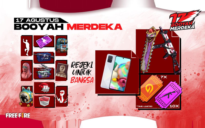 Garena Free Fire Bagi-Bagi 45 Smartphone Gratis di Event Booyah Merdeka