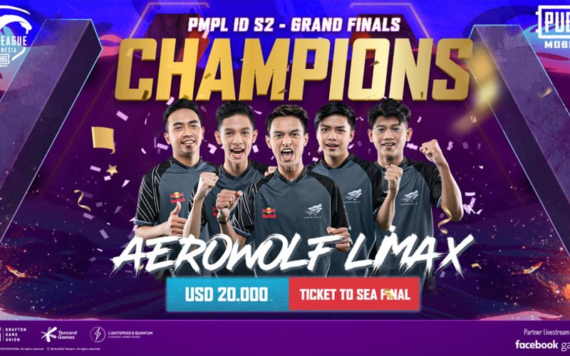 Juara di PMPL Indonesia Season 2, Aerowolf Limax Siap Jadi Wakil Indonesia di PMPL SEA Finals