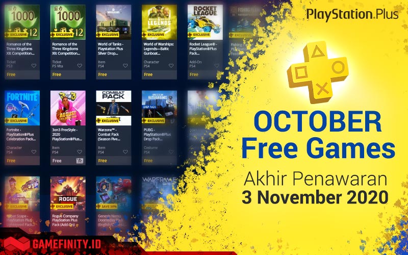 Nikmati Konten Game Gratis Di Bulan Oktober Khusus Pengguna PlayStation Plus