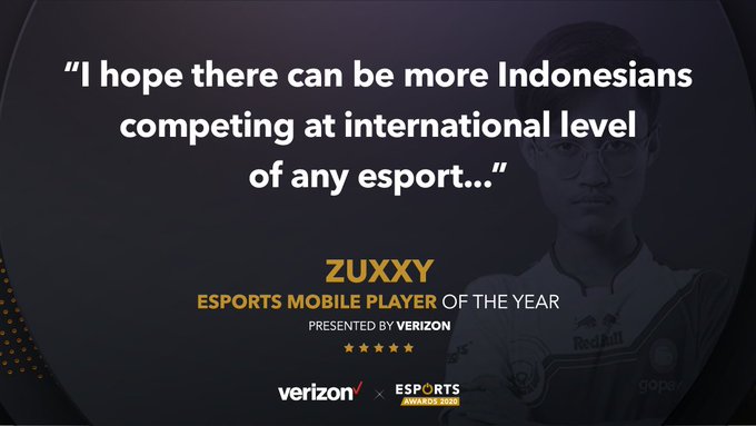 Zuxxy Bigetron RA Raih Penghargaan Epsorts Mobile Player of The Year 2020