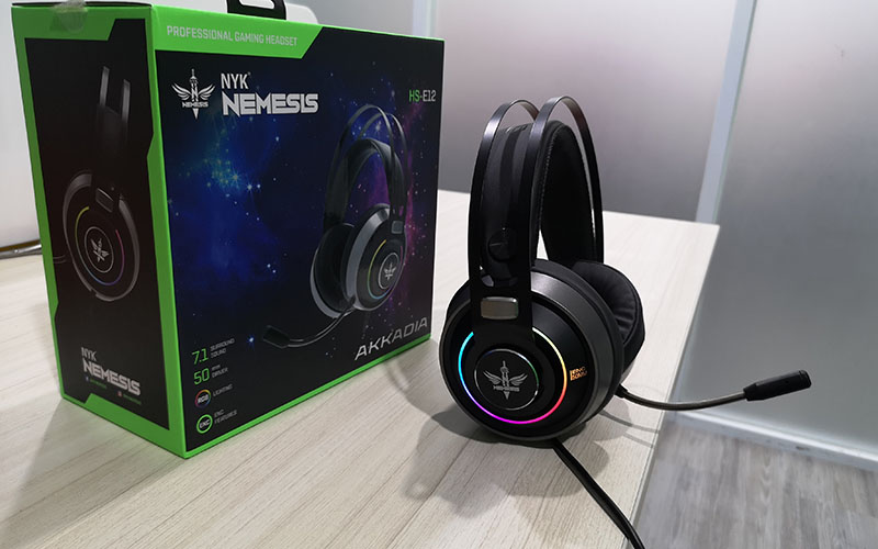 Review NYK Nemesis HS-E12 AKKADIA, Headset Gaming dengan Dukungan Electronic Noise Cancelling