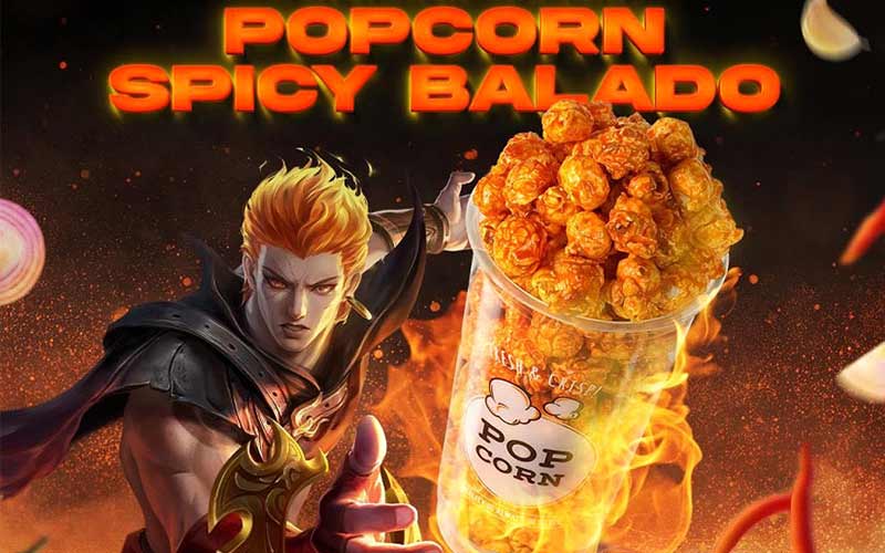 Beli Popcorn Spicy Balado,  Bisa Dapat Skin Epic Permanen Mobile Legends: Bang Bang