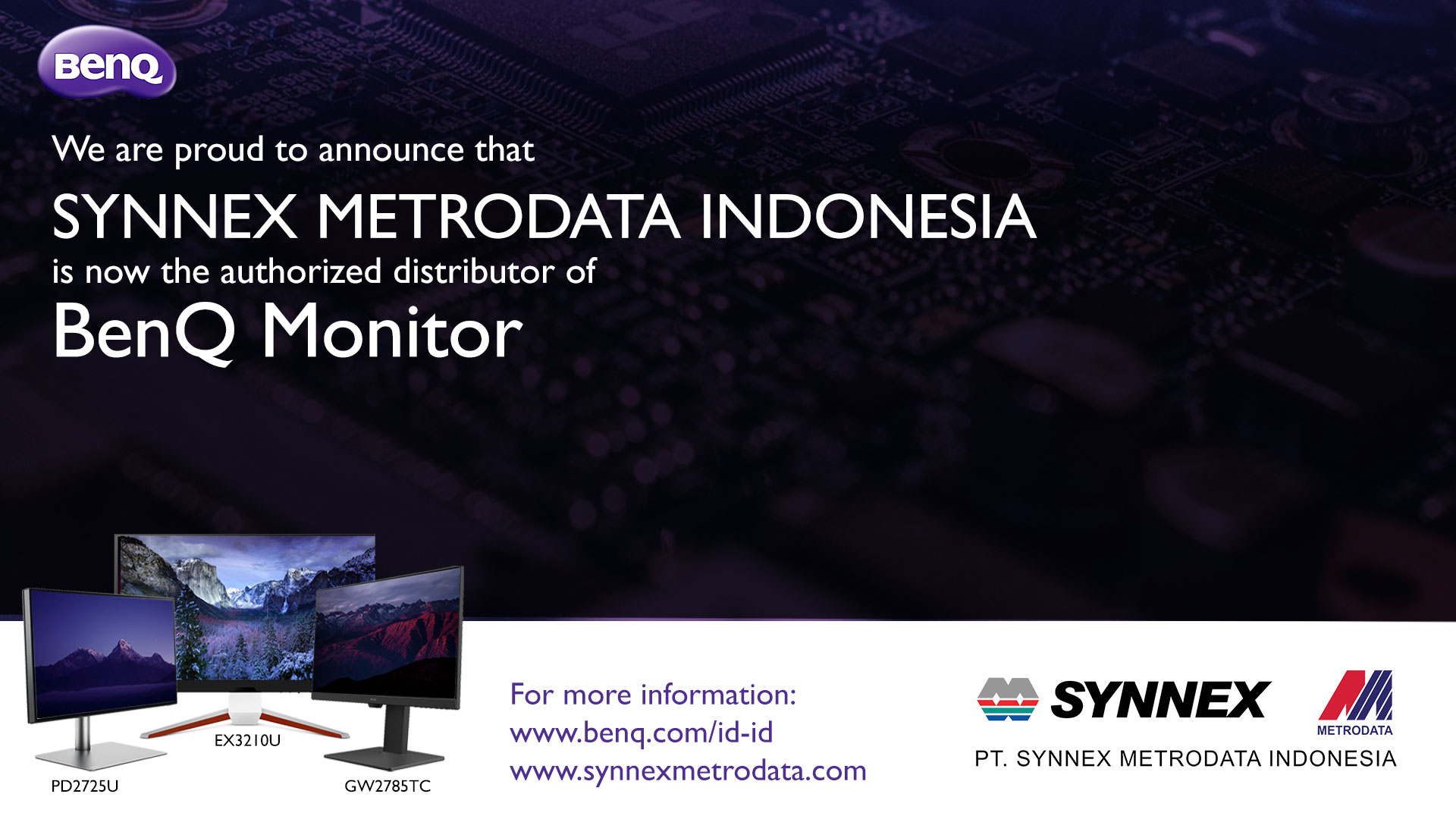 BenQ Jalin Kemitraan dengan SMI untuk Distribusi Produk Monitor Premium di Seluruh Indonesia