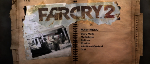 Far Cry 2 Main Menu | Personal Archive