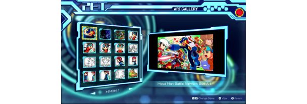 Fitur Art Gallery pada Series Mega man Legacy