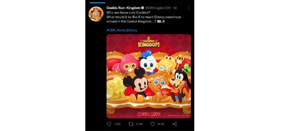 Event Collab antara Cookie Run : Kingdom dan Disney