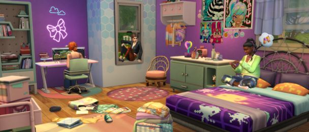 The Sims 4 High School Years bedroom