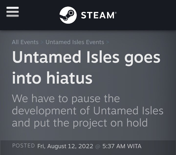 Untamed Isles Hiatus