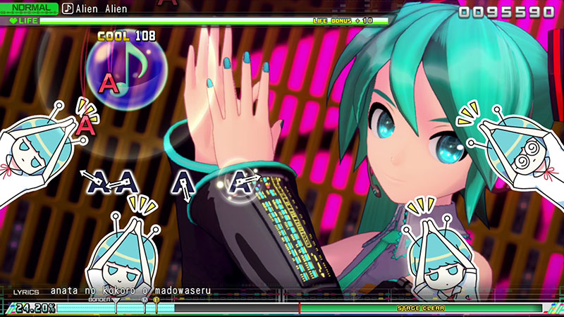 Hatsune Miku Project Diva Mega Mix+ gameplay rhythm game