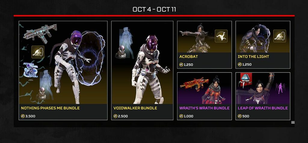 Apex Legends Fight or Fright Event 2022 skins sale first week