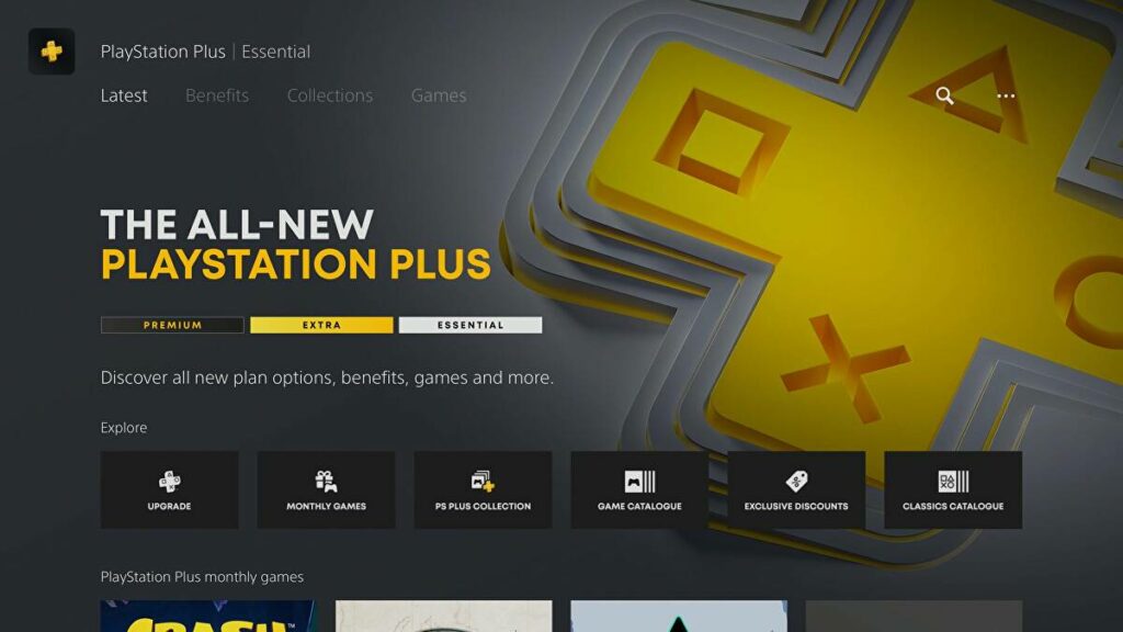 PlayStation Plus page