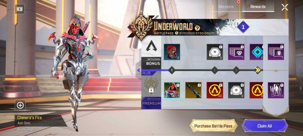 Apex legends mobile Underworld battle pass