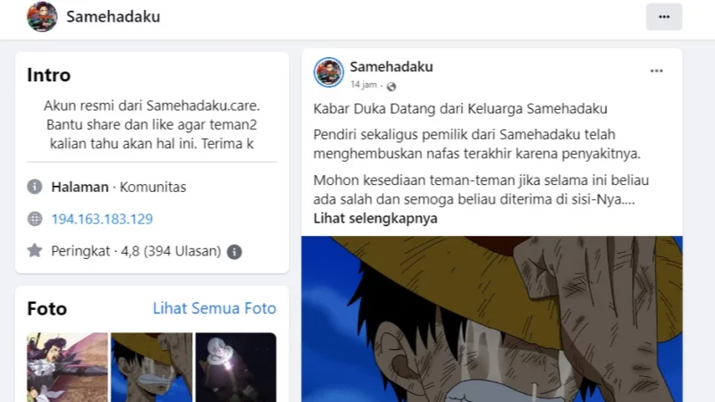 Mengenang Samehadaku, Pioneer Website Penyedia Anime Pertama