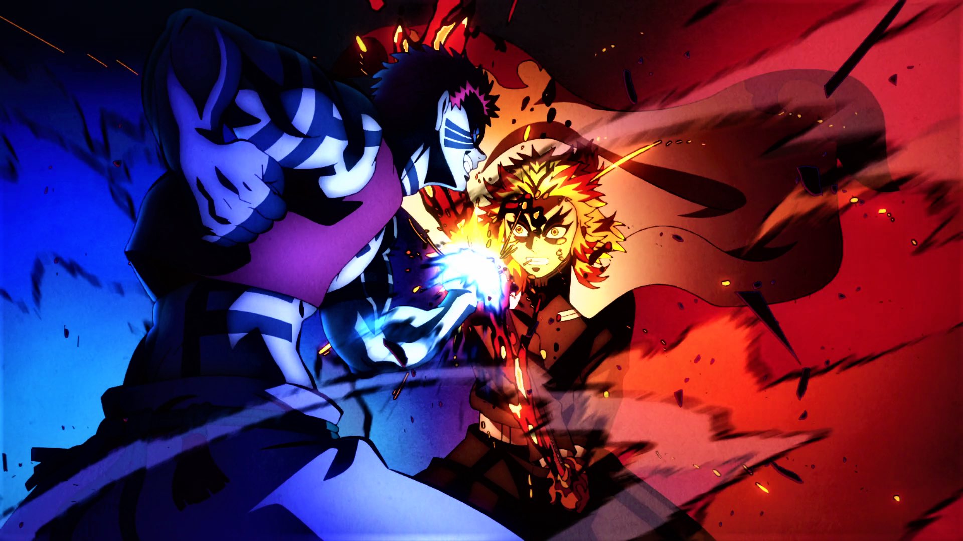 Pertarungan Anime Shounen Rengoku vs Akaza. Foto Twitter @edeniaspride