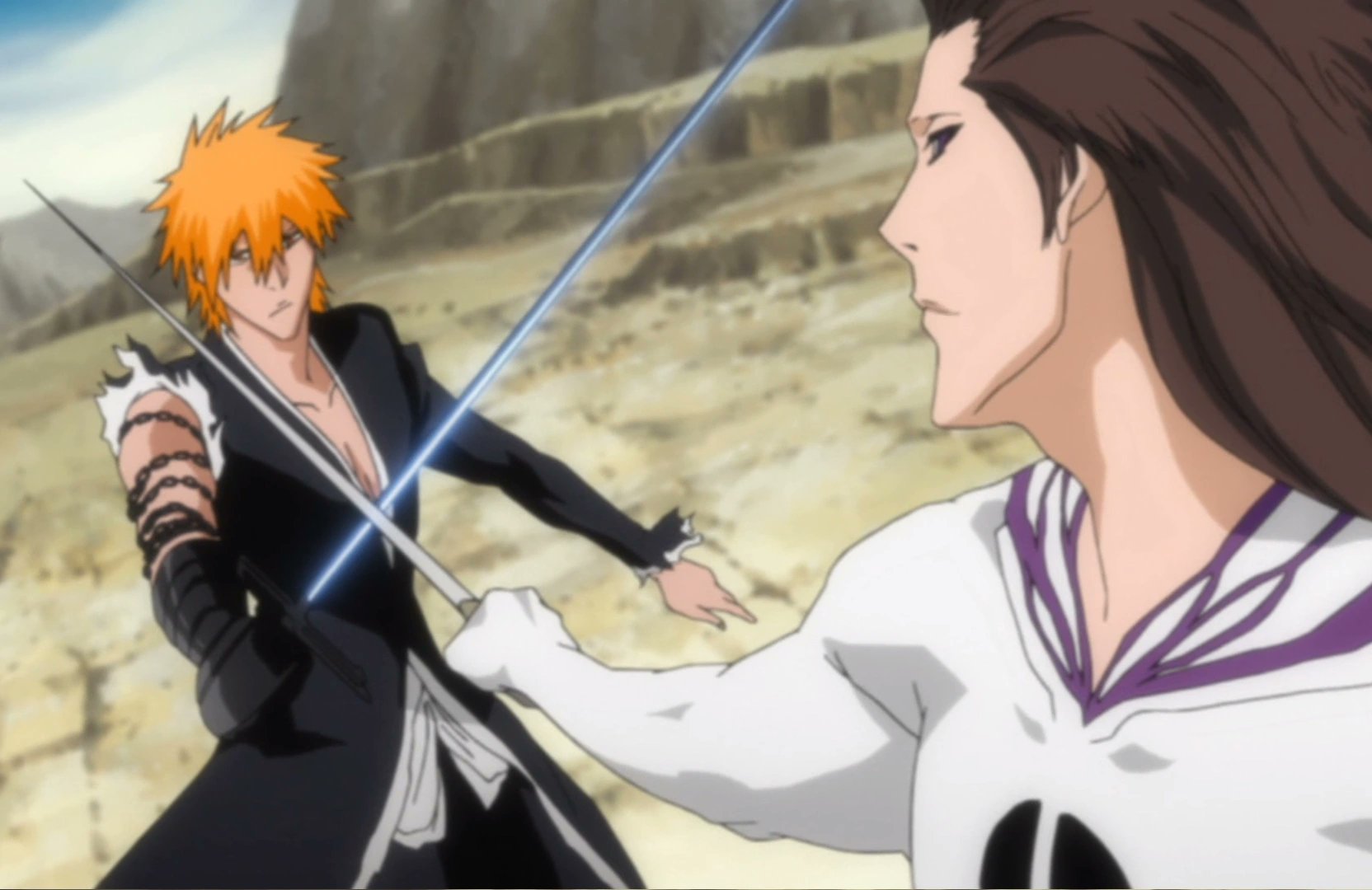 Pertarungan Anime Shounen Ichigo vs Aizen. Foto Twitter @UllrCtrl