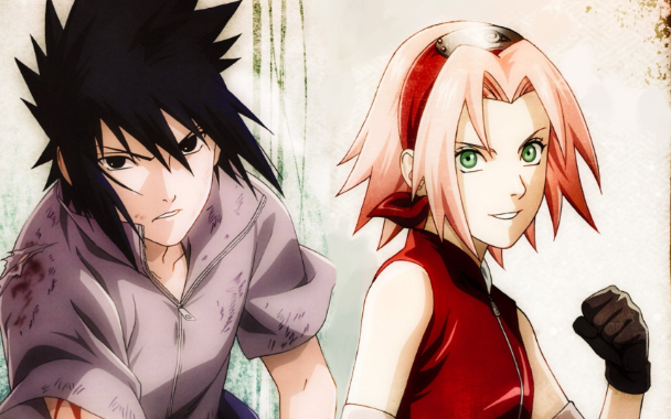 Anime karakter sakura dan sasuke