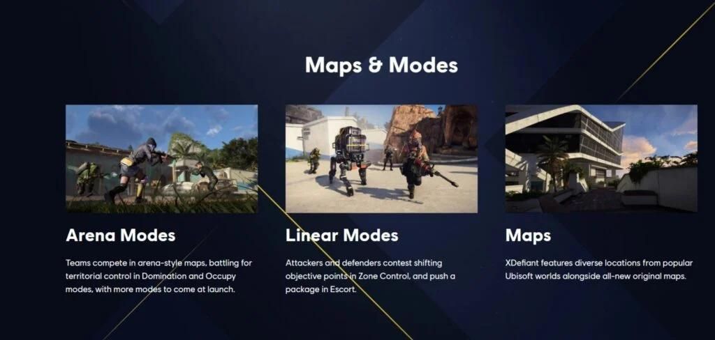 XDefiant modes and maps call of duty competitor