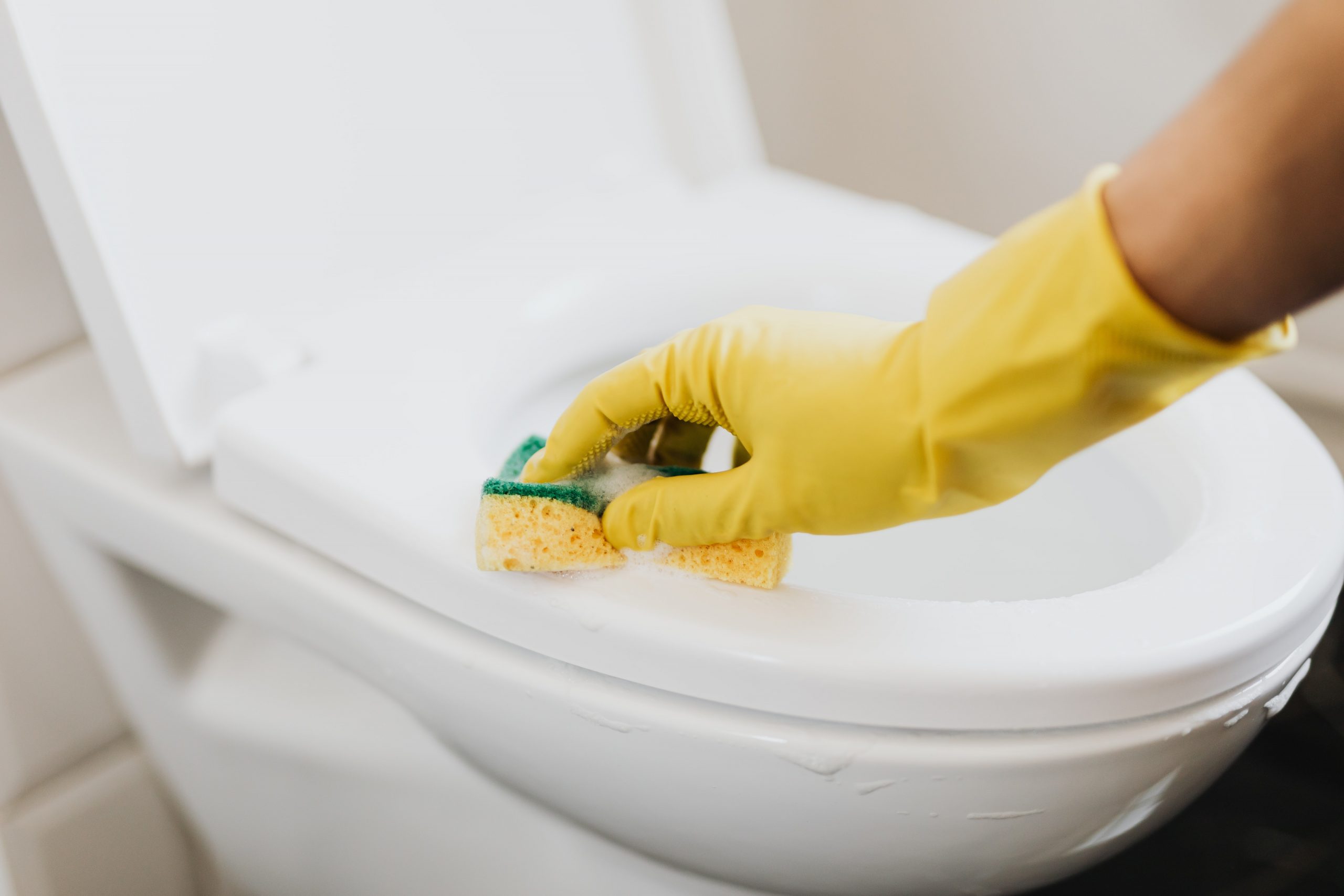 Orang Jepang membersihkan toilet