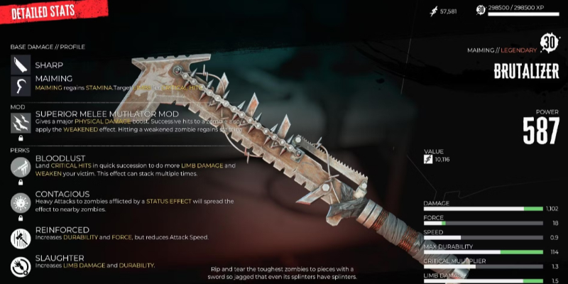 Dead Island 2: Senjata Brutalizer