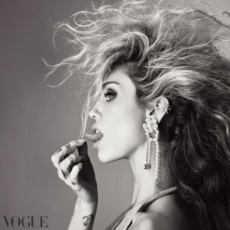 Miley Cyrus British Vogue cover girl