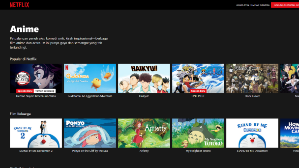 Netflix - streaming anime
