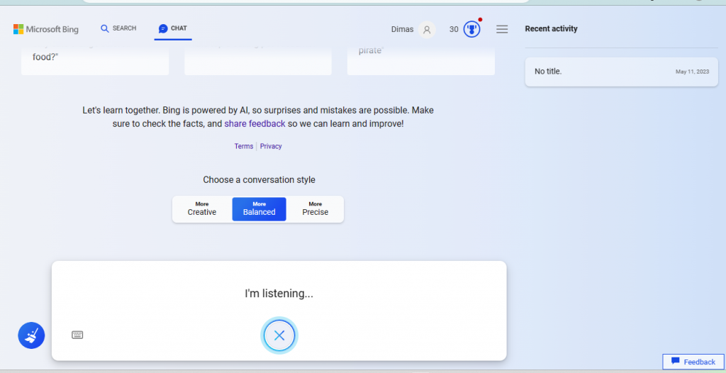 Bing Chat AI voice bot