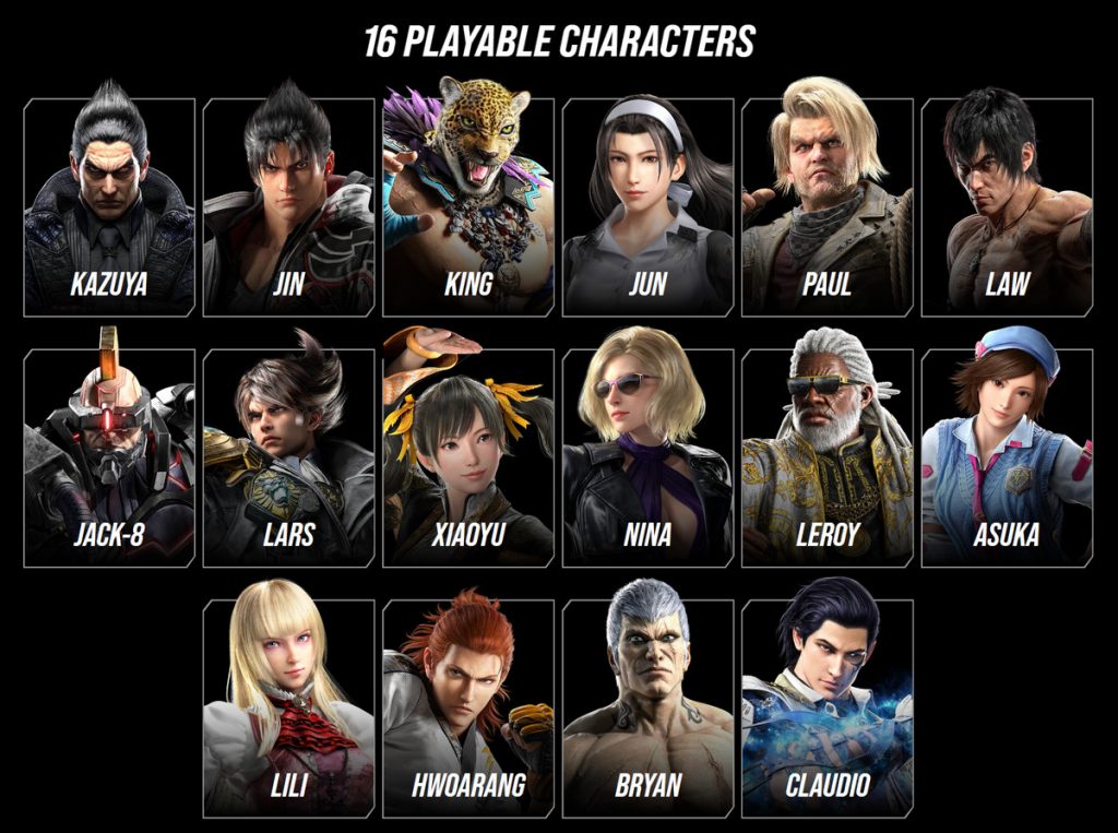 Tekken 8 closed network test playable characters