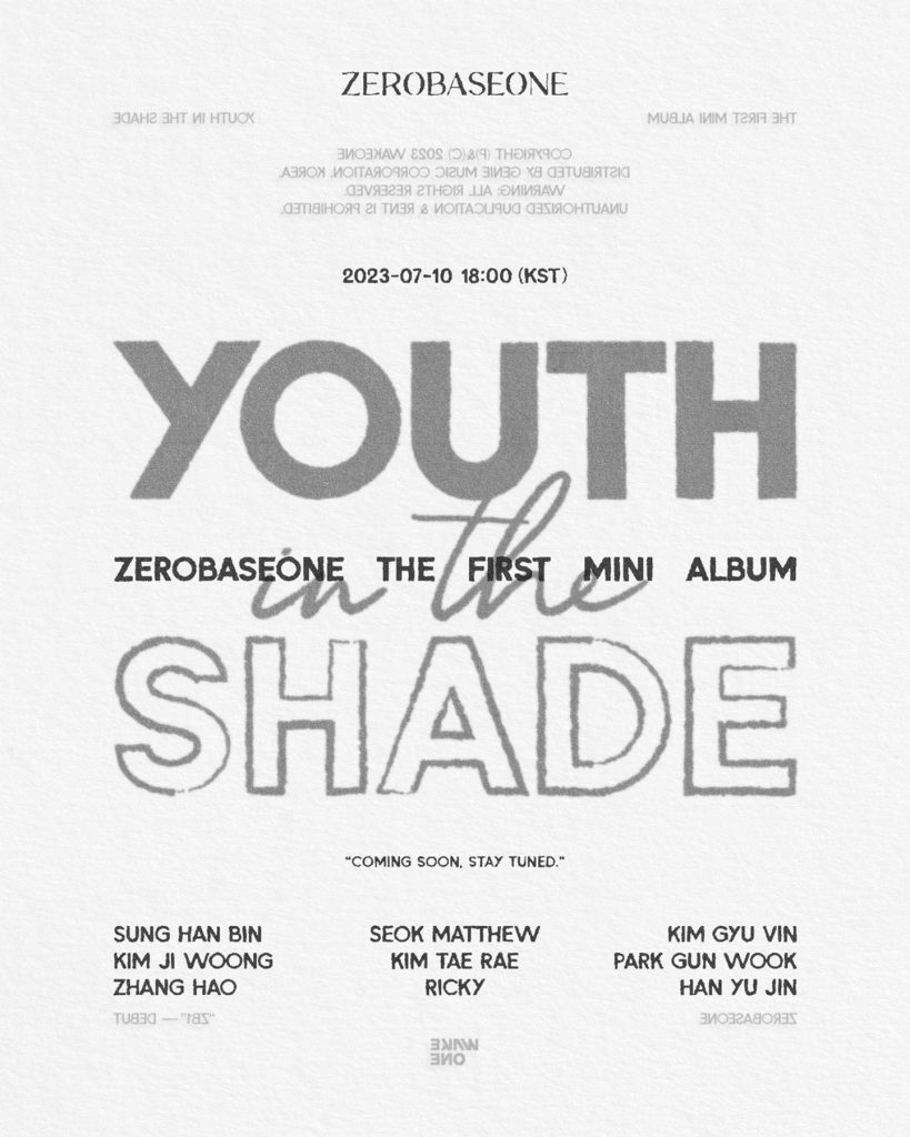 ZeroBaseOne Youth in the Shade poster