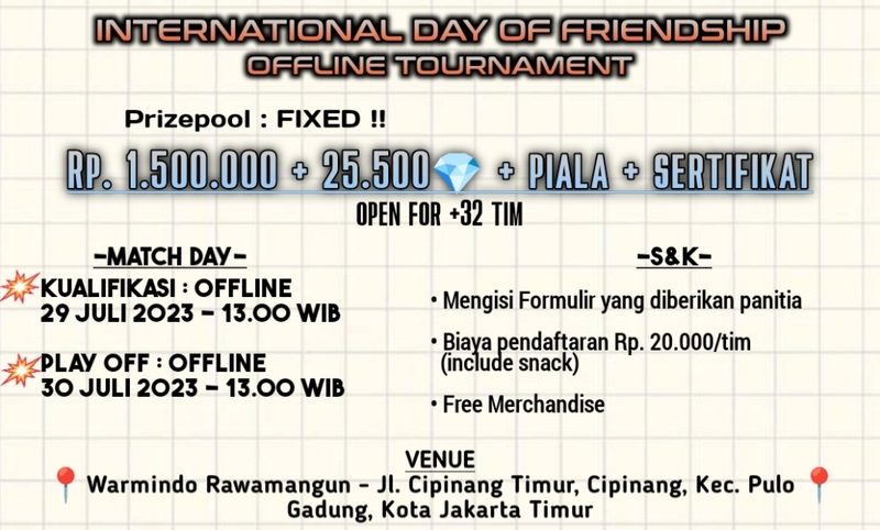 Panpan Community x Gamefinity Persembahkan International Day of Friendship