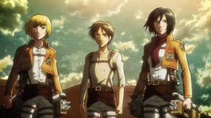 Cosplay Eren, Armin dan Mikasa