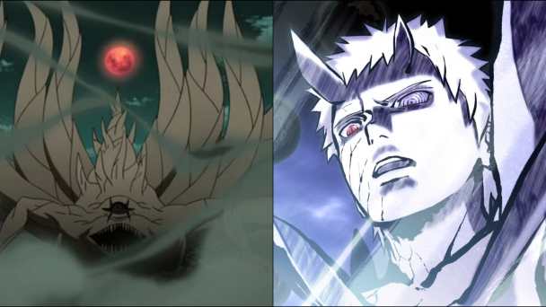 Bijuu saat perang ninja keempat di Naruto