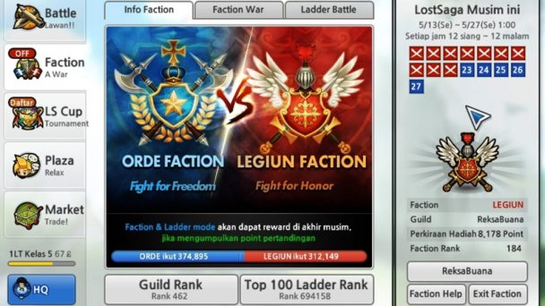 Faction War Lost Saga Origin