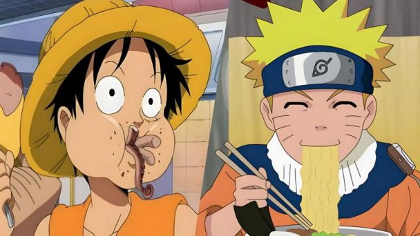 Luffy One Piece dan Naruto suka makan