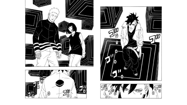 Naruto dan Hinata dikurung oleh Kawaki di Boruto: Two Blue Vortex