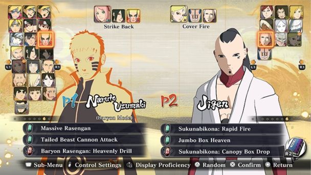 Naruto x Boruto Ultimate Ninja Storm Connections character select
