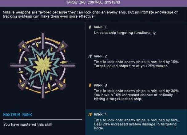 Starfield Best Skill in early gameplay Targeting Control Systems