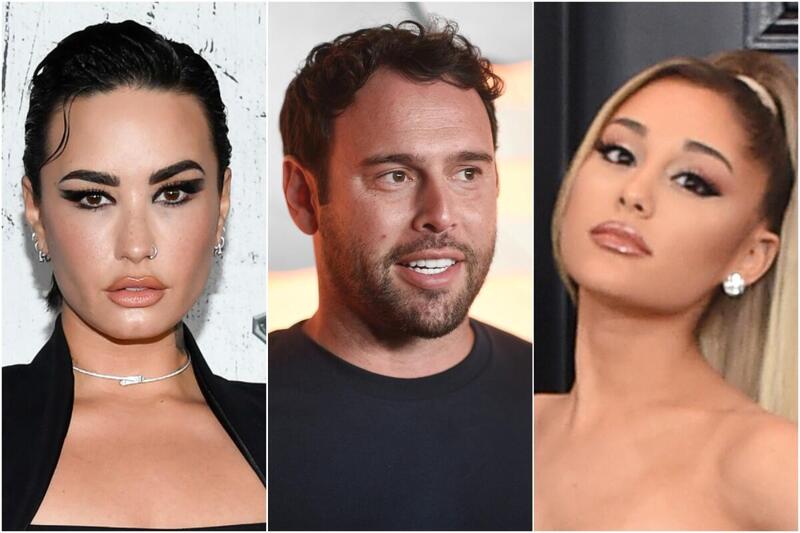 Scooter Braun Ditinggalkan Demi Lovato dan Ariana Grande