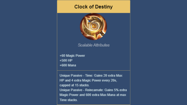 Clock of Destiny - Build Zhask