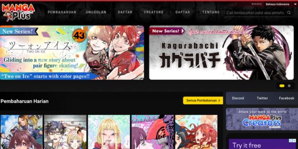 Mangaplus by Shueisha Rekomendasi situs baca komik