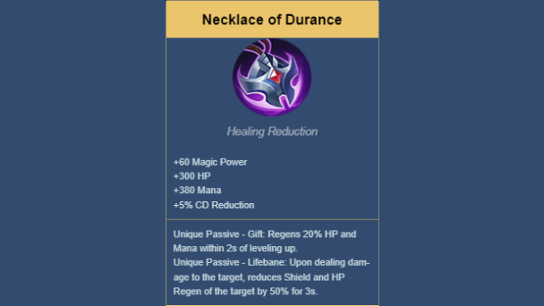 Necklace of Durance - Counter Gatotkaca, counter Dyrroth