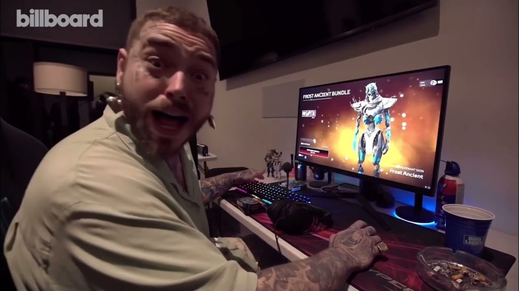 Post Malone playing Apex legends