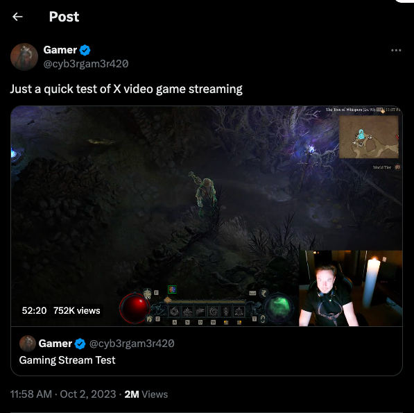 X Uji Coba Game streaming