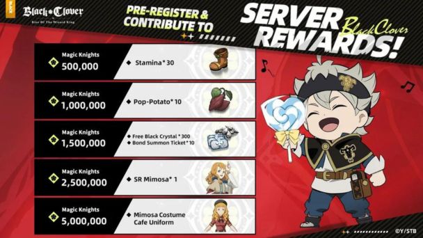 Black Clover M pre-register milestone