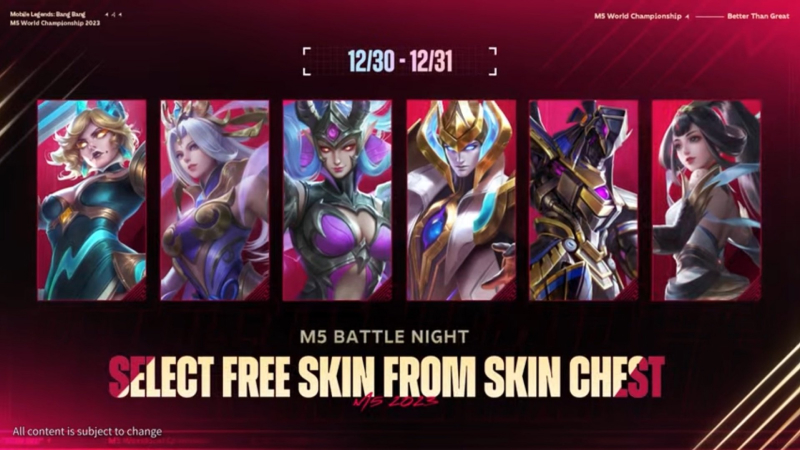 M5 Battle Night: Rayakan M5 Dengan Skin Epic Limited Gratis!