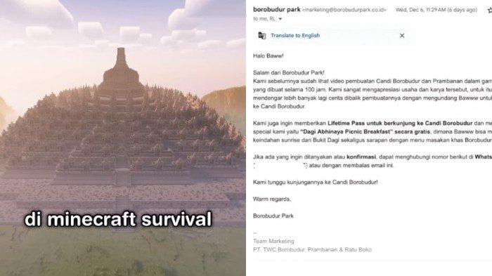 Kreator Minecraft Buat Candi Borobudur