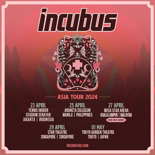 Incubus Asia Tour 2024