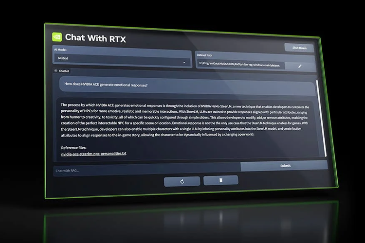 Nvidia merilis Chatbot AI buatannya dengan nama Chat With RTX