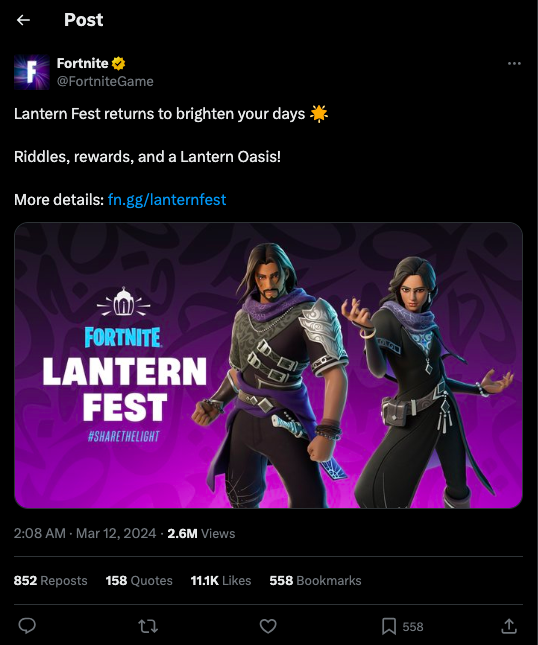 Skin khusus Ramadan Fortnite