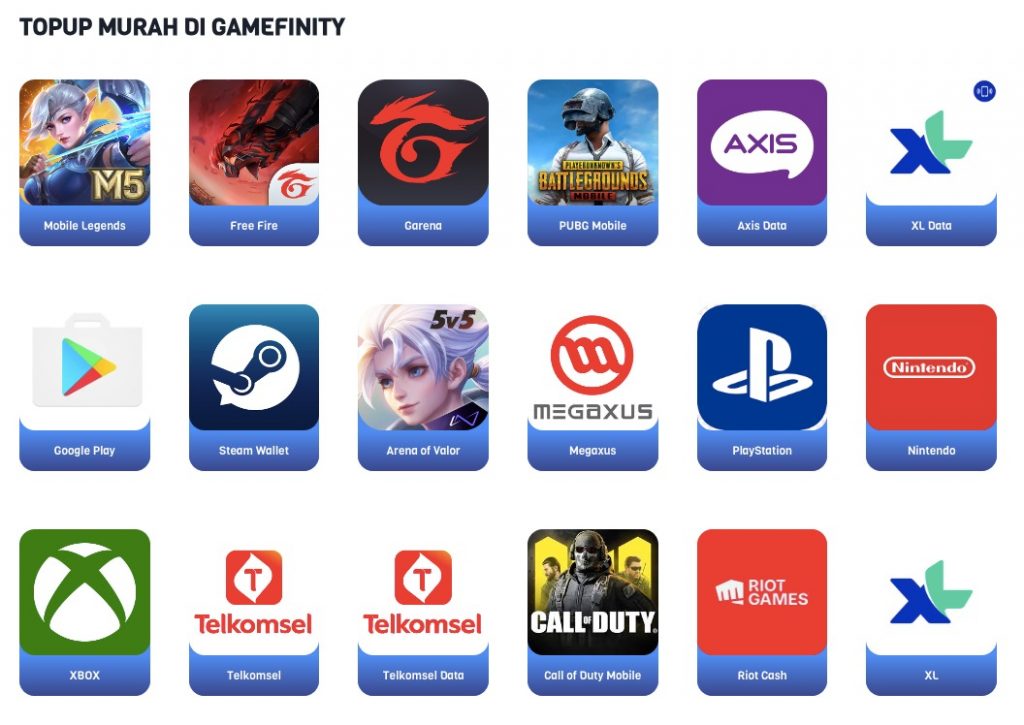 Top up game di gamefinity.instn.id