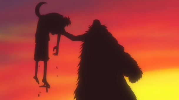 Crocodile mengalahkan Luffy di Alabasta